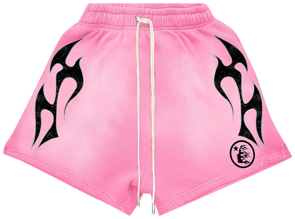 Pink HS Flame Shorts