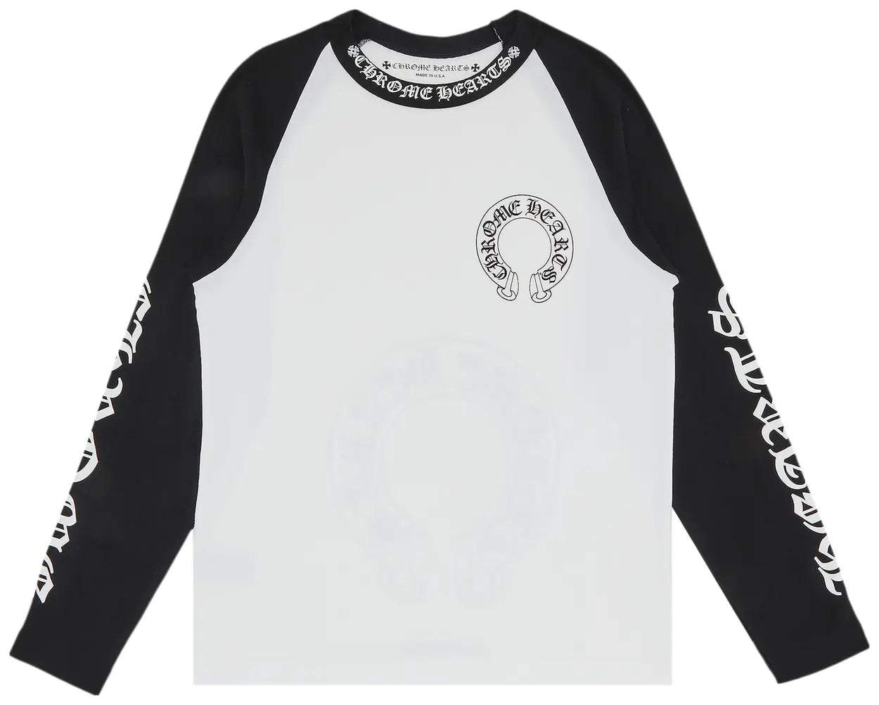 Black/White Chrome Hrt Long Sleeve